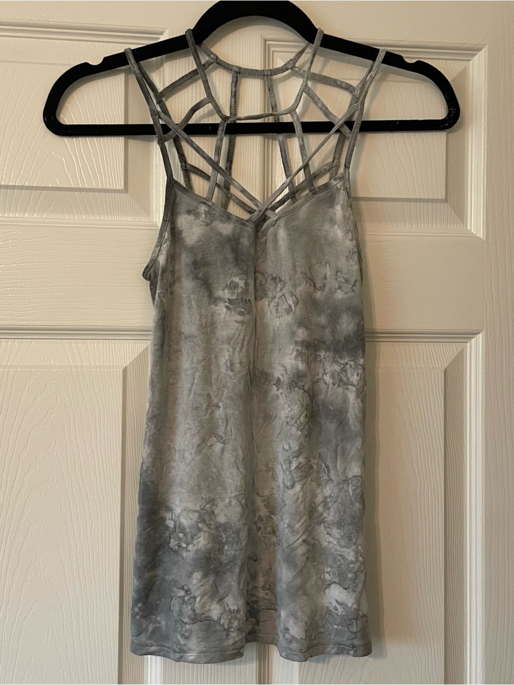 American Eagle Outfitters Gray Tie-Dye Soft & Sexy Tank